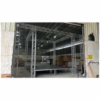 Système de treillis de scène en aluminium renforcé, treillis de stand, support d'éclairage et d'audio pour événements polyvalents