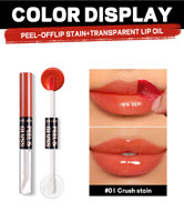 HANDAIYAN 2-en-1 Double Tête Teinte à Lèvres Peel-Off et Gloss Hydratant Repulpant Effet Verre Longue Tenue Anti-transfert OEM ODM