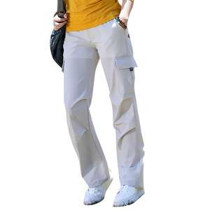 Women's Outdoor Sun Protection Pants Lightweight Quick Dry Cargo Pants With Drawstring Cuffs Loose Fit Hiking Running Sports - Product Image 5