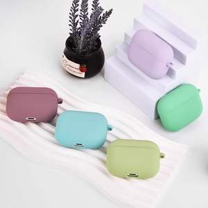 Casque sans fil PC + Housse en silicone pour AirPods Pro 1 2 <span class=keywords><strong>3</strong></span> Pro3 Generation Étui pour AirPods4 <span class=keywords><strong>Air</strong></span> Pods 2 <span class=keywords><strong>3</strong></span> 4 <span class=keywords><strong>Coque</strong></span> Fundas avec crochet - Product Image 2