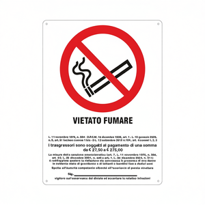 Señal de Prohibido Fumar con Sanción Legal, 20x30 cm, Uso Interior y Exterior - Product Image 1