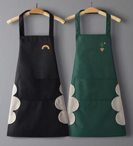 Grembiuli da cucina in poliestere con stampa Logo personalizzato per Chef <span class=keywords><strong>Stylist</strong></span> Grill ristorante Bar Shop cafè bellezza Nail Master grembiule - Product Image 2