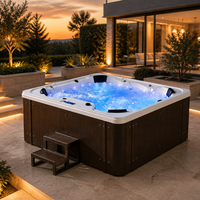 Baignoire de massage de luxe moderne en acrylique pour 7 personnes, spa extérieur à remous pour hôtel, populaire, vente en gros, personnalisable