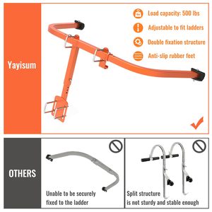Stabilisateur en acier robuste et amélioré pour échelle à bras extensibles, sécurisé et stable, pour échelle à envergure étendue - Product Image 3