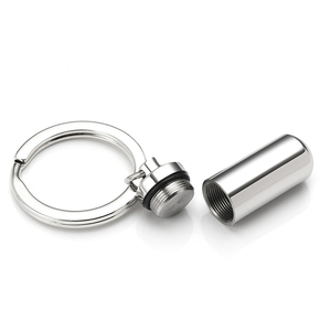Perhiasan kremasi baja tahan karat kalung abu guci untuk wanita pria liontin abu silinder, tempat abu liontin guci peringatan - Product Image 1