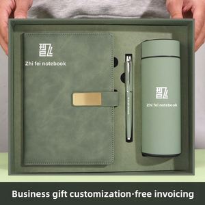 Set de Regalo Empresarial Personalizado: Cuaderno A5 de Cuero PU con Bolígrafo y Vaso para Reuniones Anuales de Empresa, Set de Regalos Corporativos - Product Image 2