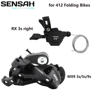 Dérailleur de vélo pliant SENSAH MX9 RX 3X9 27 <span class=keywords><strong>vitesses</strong></span>, levier de <span class=keywords><strong>vitesses</strong></span> RX 3S, dérailleur arrière MX9 3S/5S/9S pour vélo pliant 412 - Product Image 1