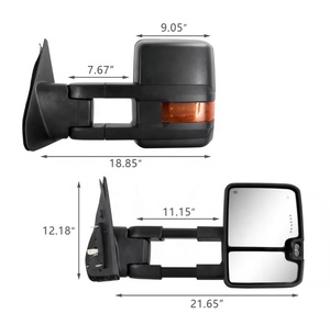 กระจกมองข้างแบบมีระบบทำความร้อนสำหรับรถกระบะโตโยต้า ทันดรา ปี 2007-2017 สำหรับการลากจูง  แบบ 4x4  ใหม่เอี่ยม - Product Image 5