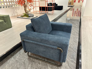 Sofá de Tela de Punto Texturizada, Patas de Metal Oscuro, Espuma Antimanchas de Alta Resistencia, Sofá Suave y Acogedor para el Hogar, MOQ 1 Pieza - Product Image 4