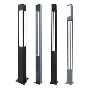 Lampadaire de jardin extérieur en fer LED 2700K Blanc chaud doux IP66 AC 220V à montage encastré Télécommande Non amovible Alimenté par énergie solaire - Product Image 2
