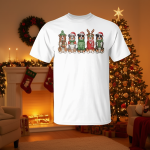 Camiseta navideña con diseño de perro pastor australiano en acuarela para mamá de perros - Product Image 3