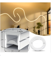 Nouveau design Flexible Silicone LED Profil Lumière Pliable Led Canal diffuseur pour Led lumière linéaire éclairage décoratif