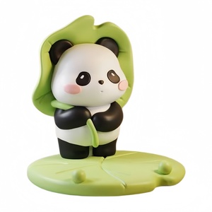 Lindo Soporte para Teléfono con Forma de Panda, Resina Pintada a Mano, Flor de Loto, Soporte para Teléfono Móvil de Escritorio, Adorno para Oficina, Decoración Emocional - Product Image 1