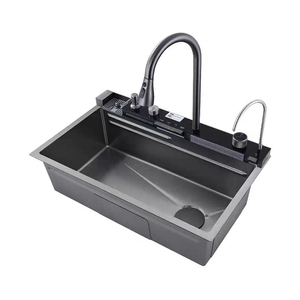 Évier de <span class=keywords><strong>cuisine</strong></span> monobloc en acier inoxydable 304 fait main avec plateau et vidange intégré – Offre Spéciale - Product Image 1