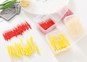 Commercio all'ingrosso spazzolino interdentale in Nylon dritto usa e getta per pulire il filo interdentale per adulti in plastica resistente - Product Image 5