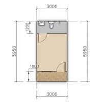 Casa Contenedor Expandible Moderna de 20 pies/40 pies, Casa Modular Prefabricada para Villa, Hospital, Resort, Oficina, Alojamiento y Estancia