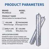Scellant en silicone spécial pour panneaux acoustiques insonorisants, utilisation en construction, liaison forte, amortissement des vibrations, réduction du bruit