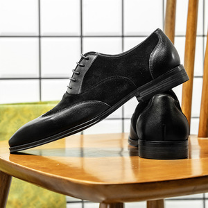Chaussures en cuir décontractées à bout pointu pour hommes, nouvelle collection 2025, luxe, personnalisables, très vendues, en cuir de vachette véritable de première qualité, à enfiler - Product Image 2