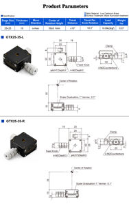 Diacion GTX25-35 TX-axis kırlangıç sonsuz dişli besleme yüksek yük kapasitesi optik ayar manuel gonyometresi lineer kılavuz blokları - Product Image 5