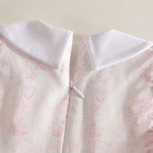 Abiti Estivi in Cotone con Stampa Animalier per Bambine, Stile <span class=keywords><strong>Chic</strong></span> con Colletto e Maniche a Sbuffo, Produzione ODM all'Ingrosso - Product Image 6