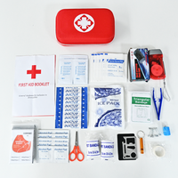 Trousse de premiers secours compacte et durable 18-en-1 DIY édition maison en tissu Oxford pour survie en extérieur, randonnée, escalade, camping