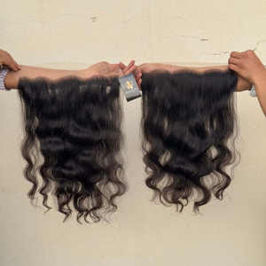 Pelucas frontales con cierre de encaje transparente HD suizo, cabello humano prearrancado 6x6 Bodywave, paquetes de tejido de cabello humano crudo - Product Image 1