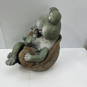 Figurine de tortue mère et bébé à énergie solaire Quanfangyuan, décoration de jardin extérieur, sculpture d'animal de dessin animé, 31x28x34cm - Product Image 2