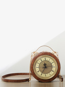 Bolso de Mujer Estilo Británico 2025, Bolso Retro Nuevo, Bolso Creativo con Forma de Reloj, Bolso Redondo Pequeño y Divertido - Product Image 3