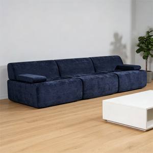 Sofá de Bambú Moderno y Retro de Diseño Viral, Enrollable al Vacío, Ahorro de Espacio, Seccional de Tela para Sala de Estar - Product Image 1