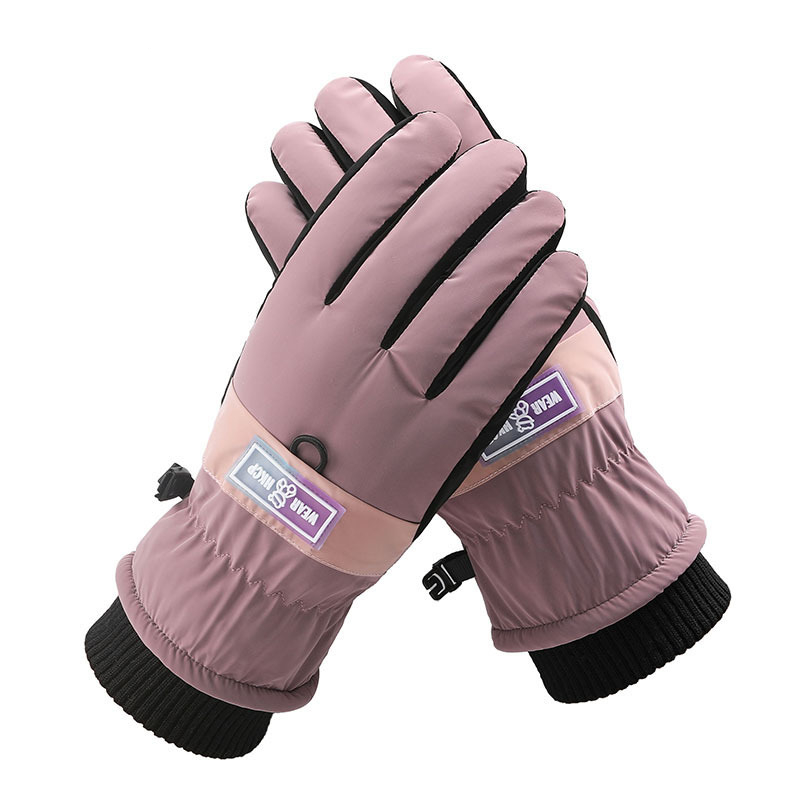 Оптовая продажа лыжные перчатки для катания на лыжах водонепроницаемые мужские женские милые лыжные теплые перчатки для катания на велосипеде с ветрозащитными защитными перчатками для активного отдыха