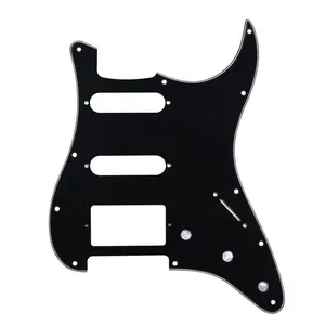 3 Ply gitar HSS 11-lubang hitam Pickguard ST dengan lubang pickup Humbucker untuk gitar listrik ST