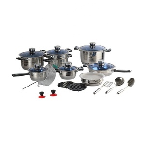 Juego de Ollas y Sartenes de Acero Inoxidable de Lujo Moderno, Antiadherentes, con Patrón de Panal de Abeja Texturizado, Aptas para Inducción, 23 Piezas, Venta al Por Mayor - Product Image 3