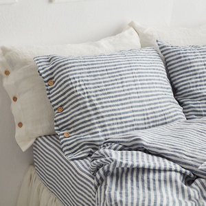 High Quality European Flax Linen Custom Size Queen King French Organic Linen Duvet Cover Pillow Cover Linen <b>Bedding</b> <b>Set</b> - Product Image 5