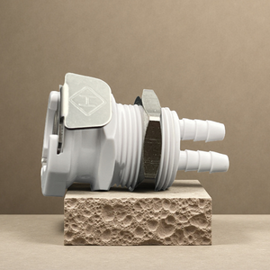 Adaptateur à double port BRT 1/4 "Twins Hose Barb Valved Male Female Quick Connector Quick Disconnect Dual Flow Coupling - Product Image 2