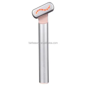 Bâton de massage des yeux à vibrations chauffantes baguette de soins de la peau Led lumière rouge RF lifting raffermissant la peau EMS masseur des yeux Mini Machine