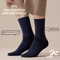 Chaussettes mi-mollet en laine mérinos et coton de qualité supérieure pour hommes, respirantes, anti-odeur, pour toutes les saisons