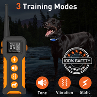Schockkragen 3300 Fuß wiederaufladbares und wasserdichtes Trainingskragen für 2 Hunde mit Fernsteuerung, Piep, Vibration und Humanen Schock