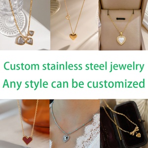 Collier pendentif tennis cœur rouge en acier inoxydable hypoallergénique, personnalisé, sans décoloration, pour femmes, de la marque Jewlery Factory - Product Image 5