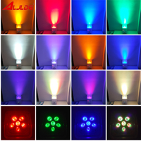 Projecteur LED PAR rechargeable 6x18W 6-en-1 RGBWA+UV, lumière de scène sans fil DMX512, idéal pour les mariages, les soirées DJ et les clubs