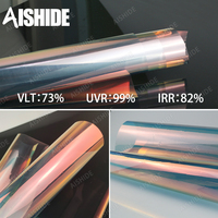 Film pour vitres de voiture ASD PR75, 73% VLT, 2 mil, effet caméléon changeant de couleur, films pour vitres, teinte pour phares de véhicule OEM