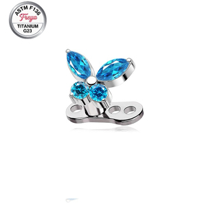 <span class=keywords><strong>Piercing</strong></span> Dérmico de Titanio G23 F136 con Diseño de Mariposa, Joyería de Moda, Microdermals, Piercings Corporales, Joyería para la Parte Superior del Cuerpo - Product Image 5