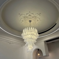 Lustre moderne en verre de Murano de luxe français, suspension fer à cheval, pour villa duplex, salon, chambre, et éclairage d'hébergement confortable