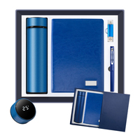 Ensemble cadeau de luxe en gros : Carnet A5, stylo, mug isotherme, clé USB, bouteille en cuir PU personnalisable, promotions d'entreprise, acier inoxydable 304