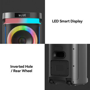 Puissante enceinte <span class=keywords><strong>de</strong></span> <span class=keywords><strong>karaoké</strong></span> Bluetooth ULT Tower 9 <span class=keywords><strong>de</strong></span> 100 W avec éclairage LED RGB 360° °   Pratique et facile à transporter pour la maison - Product Image 2