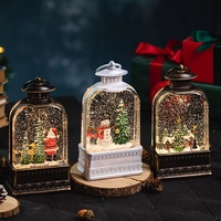 Décorations de Noël : Lampe à vent, Veilleuse, Ornements de bureau Père Noël, Résine lumineuse à injection d'eau 2,0 kg, Cadeau Cross Limit