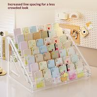 Stands display handphone akrilik multi-layer transparan, organizer pelindung handphone untuk konter toko handphone
