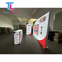 Caja de luz Led de tela retroiluminada muestra mesa de mostrador de Feria Comercial de podio de promoción SEG plegable