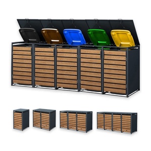 Cestino per Rifiuti Personalizzato per Interni ed Esterni in Legno e <span class=keywords><strong>Metallo</strong></span> per Piazze Pubbliche e Edifici per Uffici - Product Image 6