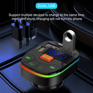 Q19 Kép USB Xe Sạc Nhanh Sạc Bt Hands-Free Xe Accessoriesories <span class=keywords><strong>FM</strong></span> <span class=keywords><strong>Transmitter</strong></span> Trong Xe Bt Đa Chức Năng MP3 Máy Nghe Nhạc - Product Image 3