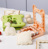Fleur dinosaure Design poche Sandwiches Cutter et ensemble de scellant sans croûte machine à pain bricolage emporte-pièces cadeau pour les enfants